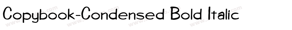 Copybook-Condensed Bold Italic字体转换